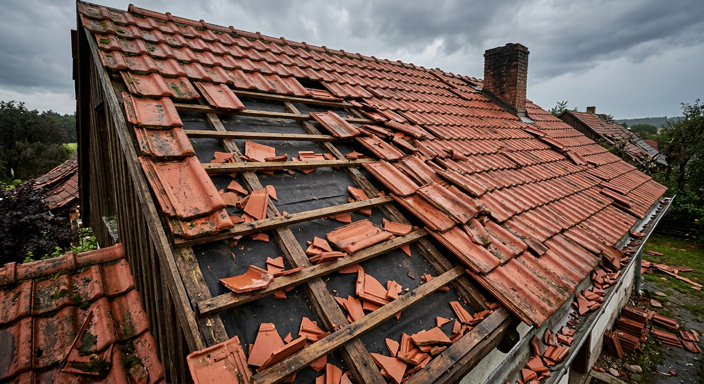 Stormschade aan uw Pannendak: Noodreparaties en Verzekering